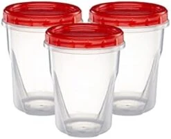 (4 Ounce 10 Pack) Twist Cap Containers Clear Bottom With Red Top Screw On Lids Twist Top Food Storage Freezer Reusable Containers 26 (4 Ounce 10 Pack) Twist Cap Containers Clear Bottom With Red Top Screw On Lids Twist Top Food Storage Freezer Reusable Containers -Peugeot Shop 31mBA9Q8GML. AC 1