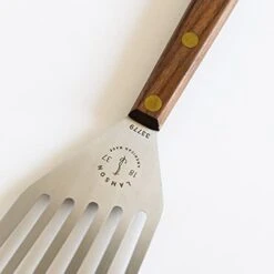 Jumbo Slotted Turner With Riveted Walnut Handle, 4 X 9 Inches