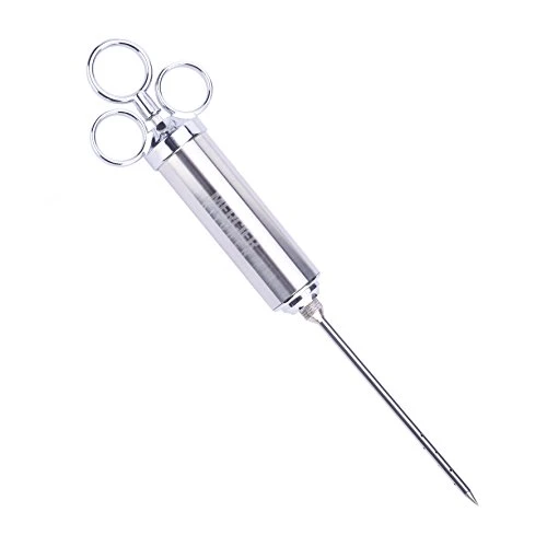 MERCIER Stainless Steel Heavy Duty Meat Marinade Injector With 2-oz Large Capacity Barrel And 3 Marinade Needles 2 MERCIER Stainless Steel Heavy Duty Meat Marinade Injector With 2-oz Large Capacity Barrel And 3 Marinade Needles - Image 2