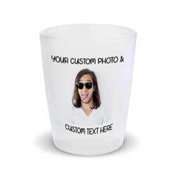 Hot Glasses Bar Accessories Custom Personalized Photo Picture & Text Alcohol Bar Supplies 1 Shot Ceramic 2 Oz