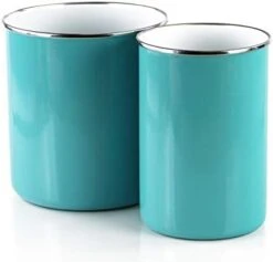 Calypso Basics By Enamel On Steel Utensil Holder, Azure, Standard -Peugeot Shop 31n0mCAVceL. AC