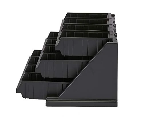 Cambro 12RS12110 Black Versa Self Serve Condiment Bin Stand Set With 3-Tier Stand And 12" Condiment Bins Case Of 1 3 Cambro 12RS12110 Black Versa Self Serve Condiment Bin Stand Set With 3-Tier Stand And 12" Condiment Bins Case Of 1 - Image 3