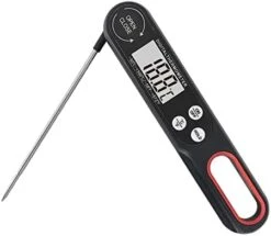 Digital Kitchen Meat Thermometer With Backlight LCD And Foldable Long Probe, Instant Read Food Cooking Thermometer Use For Grill,Liquid, BBQ, Baking And Candy -Peugeot Shop 31noPbEWN6L. AC