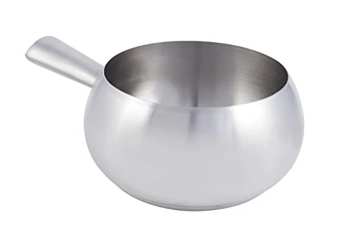 5150SS Stainless Steel Induction Bottom Fondue Pot With Tapered Handle, 6" Diameter X 4" Height 1 5150SS Stainless Steel Induction Bottom Fondue Pot With Tapered Handle, 6" Diameter X 4" Height