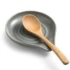 Spoon Rest For Kitchen Countertop Porcelain Spoon Holder For Stove Top Large Holder For Spatula, Spoons Or Tongs, Framhouse Decor, Mothers Day Gifts, Gray