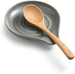 Spoon Rest For Kitchen Countertop Porcelain Spoon Holder For Stove Top Large Holder For Spatula, Spoons Or Tongs, Framhouse Decor, Mothers Day Gifts, Gray -Peugeot Shop 31oIdGlzwRL. AC