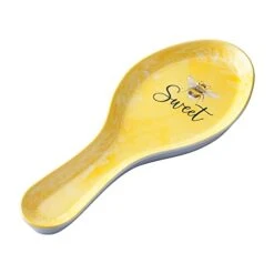 Up Ware Melamine Spoon Rest Spoon Holder Kitchen Utensil Holders 9.625 Inch For Kitchen Counter Dining Table (Sweet Bee)