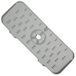 Silicone Sink Mat,Faucet Handle Drip Catcher,Faucet Absorbent Mat,Sink Splash Guard Pad For Bar RV (Grey) -Peugeot Shop 31p1Rd8j7FL