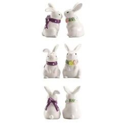Pastel Rabbit Salt & Pepper Shaker Set, Hand Painted, Dishwasher Safe -Peugeot Shop 31pNu7FjQhL