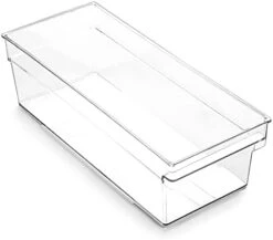 | Plastic Storage Bins, Deep Large | THE HANDLER COLLECTION | Multipurpose Organizer Bins | Kitchen Pantry Organizers And Storage | Clear Containers For Organizing Home | Freezer Organizer -Peugeot Shop 31ph7LaGZiS. AC