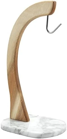 Everous Banana Hanger Marble Base,Modern Banana Holder Tree Stand With Hook For Home Or Bar (Black) 6 Everous Banana Hanger Marble Base,Modern Banana Holder Tree Stand With Hook For Home Or Bar (Black) - Image 6
