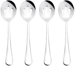 Serving Spoon Sets, Includes 2 Serving Spoons And 2 Slotted Serving Spoons, 8 3/4" Stainless Steel Buffet Banquet Spoons -Peugeot Shop 31qNhY20UYL. AC