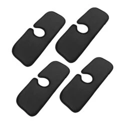 CIYODO 4pcs Faucet Absorbent Pad Sink Drying Mat Sink Protectors Black Sink Water Guard Faucet Wrap Around Cloth Faucet Absorbent Mat Reusable Faucet Absorbent Mats Fiber Mat For Sink