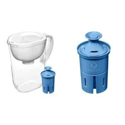 Brita Large Water Filter Pitcher For Tap And Drinking Water With SmartLight Filter Change Indicator + 1 Elite Filter, Reduces 99% Of Lead, Lasts 6 Months, 10-Cup Capacity, White -Peugeot Shop 31qWzpgvDsL