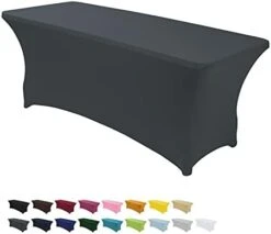 6Ft Table Cover Table Cloths For Parties Spandex Party Patio Fitted Table Covers For 6 Foot Tables Rectangle Tablecloths In Bulk For Wedding(Black) 27 6Ft Table Cover Table Cloths For Parties Spandex Party Patio Fitted Table Covers For 6 Foot Tables Rectangle Tablecloths In Bulk For Wedding(Black) -Peugeot Shop 31qaOuM HhL. AC 1