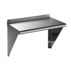 Rockpoint Stainless Steel Shelf 18 X 24 Inches, 320 Lb, NSF Commercial Wall Mount Floating Shelving For Restaurant, Kitchen, Home And Hotel, Silver (HX2022-18)