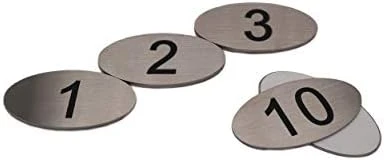 304 Stainless Steel Engraved Oval Table Black Numbers (1-20) Pubs Restaurants Clubs - 1 To 20 12 304 Stainless Steel Engraved Oval Table Black Numbers (1-20) Pubs Restaurants Clubs - 1 To 20 - Image 12