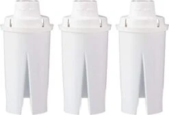 Amazon Basics Replacement Water Filters For Water Pitchers, Compatible With Brita - 3-Pack