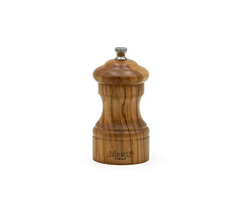Imperia 4 Inch Olive Wood Salt Mill With Adjustable Grinder 1 Imperia 4 Inch Olive Wood Salt Mill With Adjustable Grinder