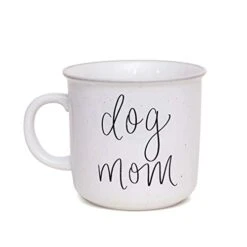 G Mom Coffee Mug | Cute 16oz Ceramic Campfire Style Coffee Cup Microwave & Dishwasher Safe | Large Mug For Dog Moms, Pet Owners, Puppy Lovers, And Dog Adoption