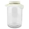 1 Gallon Glass Kombucha Jar W/Cotton Cloth Cover & Plastic Lid For Storage After Brewing