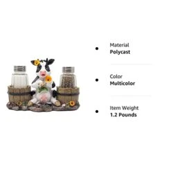 Decorative Holstein Cow Salt And Pepper Shaker Set With Old Fashioned Water Pails Holder Figurine In Farm Animal Decorations As Spice Racks And Rustic Country Kitchen Décor Or Gifts For Farmers -Peugeot Shop 31rgXeOKXlL