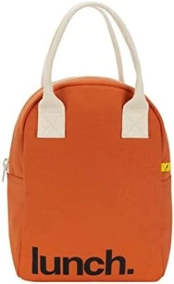 Zipper Lunch Bag | Organic Cotton Lunch Bag For Men, Women & Kids (Peach) -Peugeot Shop 31riAyltK2L. AC