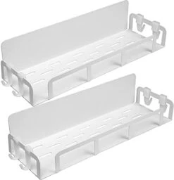 Magnetic Spice Rack Fridge Organizer Shelf Refrigerator Spice Rack Single Tier Magnetic Shelf Space Saver For Small Kitchen (White, 2 Pack Single Tier) -Peugeot Shop 31riuFDCQaS. AC