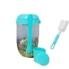 Fresh Salad Cup To Go,with Fork & Salad Dressing Holder,Portable Salad Container Set,Keep Fit Salad Meal Shaker Cup Lunch, Camping (Green)