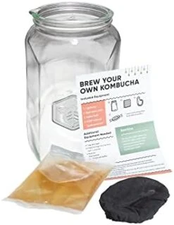 Home Brewing Starter Kit – Craft A Brew Kombucha Tea Starter Kit – Home Kombucha Kit – Fermentation Starter With Kombucha SCOBY – 1 Gallon -Peugeot Shop 31rp35e2seL. AC