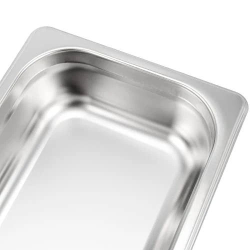 4 Pack 1/3 Size X 2.5 Inch Deep Steam Table Pan, 12.8"x6.9"x2.6" Stainless Steel Anti-Jam Hotel Pan For Food Warmer, Buffet Server, Restaurants And Catering Supplies, 22 Gauge 3 4 Pack 1/3 Size X 2.5 Inch Deep Steam Table Pan, 12.8"x6.9"x2.6" Stainless Steel Anti-Jam Hotel Pan For Food Warmer, Buffet Server, Restaurants And Catering Supplies, 22 Gauge - Image 3