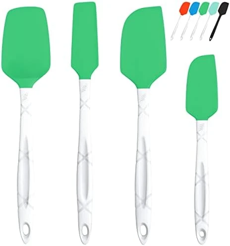 Silicone Spatula Set - Heat Resistant & BPA Free - 4 Piece Nonstick Rubber Spatulas, Spoonula, Jar Scraper For Cooking, Baking, Mixing, Frosting - Dishwasher Safe Kitchen Utensils 7 Silicone Spatula Set - Heat Resistant & BPA Free - 4 Piece Nonstick Rubber Spatulas, Spoonula, Jar Scraper For Cooking, Baking, Mixing, Frosting - Dishwasher Safe Kitchen Utensils - Image 7