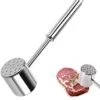 Zeerkeer Meat Tenderizer Hammer Tool Stainless Steel Dual-Sided Meat Mallet For Tenderizing Flattening Steak, Beef, Chicken, Pork And Poultry-Dishwasher Safe