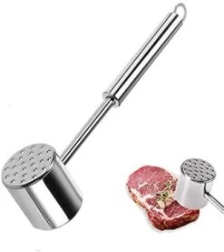 Zeerkeer Meat Tenderizer Hammer Tool Stainless Steel Dual-Sided Meat Mallet For Tenderizing Flattening Steak, Beef, Chicken, Pork And Poultry-Dishwasher Safe -Peugeot Shop 31s5gYOwVBS. AC