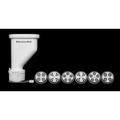 KitchenAid KSMPEXTA Gourmet Pasta Press Attachment With 6 Interchangeable Pasta Plates, White -Peugeot Shop 31s9oR5xJ6L