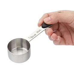 Measuring Cups Stainless Steel Coffee Measuring Scoop 1/8 Cup Large Capacity And Comfortable Hand Feeling Tablespoon -Peugeot Shop 31sDha283oL