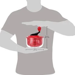 Cucina Green Salad Spinner - Lettuce Spinner With Salad Bowl - Easy To Use And Quick Chop Salad Cutter Bowl- Multi-Purpose Fruit Washer And Vegetable Dryer- Perfect Spinner With Adequate Space -Peugeot Shop 31sFY925wfL