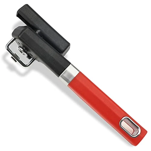Multifunctional Safe Cut Can Opener & Bottle Opener, Ergonomic Smooth Edge Can Opener With Magnetic Lid Catch, Easy Grip, Effortless Can Opener For Kitchen & Restaurant (Red + Black) 1 Multifunctional Safe Cut Can Opener & Bottle Opener, Ergonomic Smooth Edge Can Opener With Magnetic Lid Catch, Easy Grip, Effortless Can Opener For Kitchen & Restaurant (Red + Black)