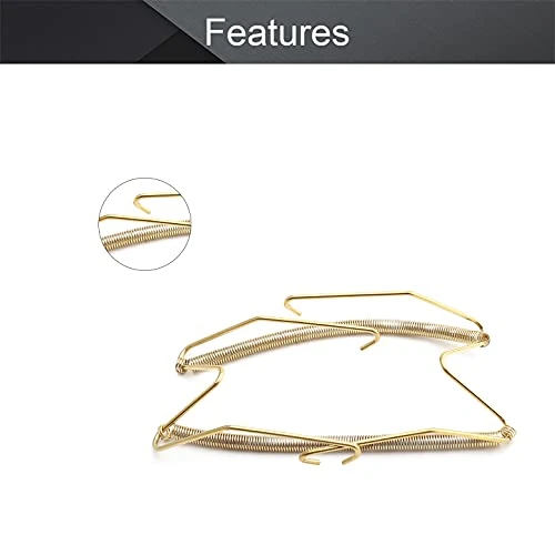 2Pcs Plate Hanger 13.98" W Type Stainless Steel Plate Hangers Invisible Wall Hooks For Walls Compatible Decorative Plates Hooks Dish Diaplay Holder Golden 2 2Pcs Plate Hanger 13.98" W Type Stainless Steel Plate Hangers Invisible Wall Hooks For Walls Compatible Decorative Plates Hooks Dish Diaplay Holder Golden - Image 2