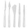 Moulded Plastic Palette Knife Set - 5pcs,White