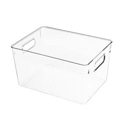 Pantry Organization And Storage Container Bins For Kitchen, Laundry, Refrigerator, Freezer. Durable Heavy Duty Clear Plastic With Handles - 6 Pack -Peugeot Shop 31siDorM89L