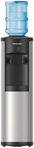 FRIGIDAIRE EFWC498 - Top Loading Cooler Dispenser -Hot & Cold Water - Child Safety Lock - Innovative Slim & Sleek Design, Holds 3 Or 5 Gallon Bottles - Black