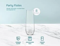 Stemless Glass Champagne Flutes, Cocktail Cups For Rose, Prosecco, Mimosa, Great For Weddings And Parties, Dishwasher Safe, 10.5 Oz, Set Of 8 11 Stemless Glass Champagne Flutes, Cocktail Cups For Rose, Prosecco, Mimosa, Great For Weddings And Parties, Dishwasher Safe, 10.5 Oz, Set Of 8 -Peugeot Shop 31tLSxSHfZL