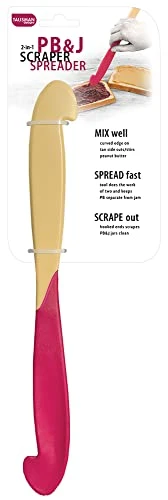 Peanut Butter & Jam Scraper Spreader | 2-in-1 PB&J Spreader | 2 Sided To Mix, Spread & Scrape | Dishwasher Safe | Spreader Knife | Jam Spoon & Spreader