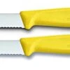 Victorinox 8 Cm Pointed Tip/Serrated Edge Blister Packed Paring Knife, Pack Of 2, Yellow