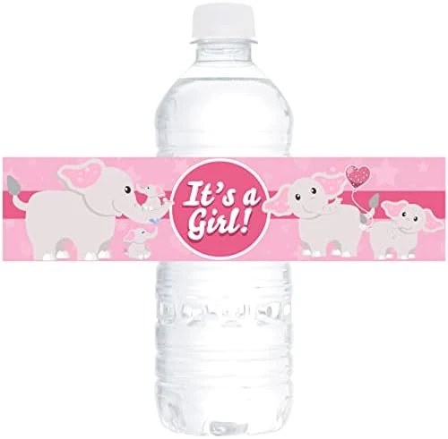 Uper Cute, Waterproof, Boy Or Girl? Water Bottle Label 24 PK. Fun, Elephant Party Favor Design. Durable, Pink And Blue Favors For Baby Shower, Sprinkles Or Gender Reveal. Guests Love Our Drink Labels 9 Uper Cute, Waterproof, Boy Or Girl? Water Bottle Label 24 PK. Fun, Elephant Party Favor Design. Durable, Pink And Blue Favors For Baby Shower, Sprinkles Or Gender Reveal. Guests Love Our Drink Labels - Image 9