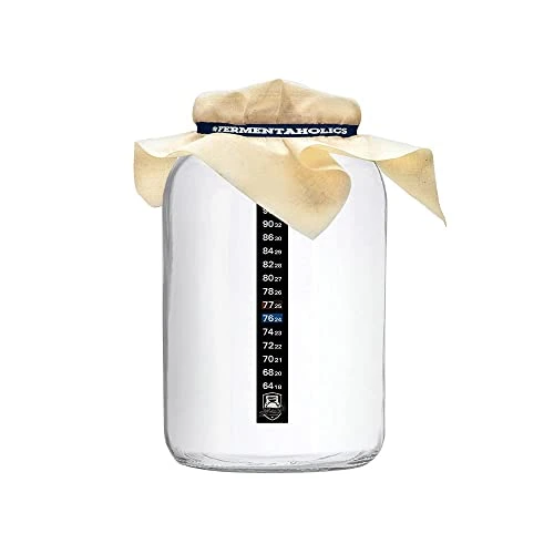 2 One-Gallon Glass Kombucha Jars With Breathable Muslin Cloth Covers, And Rubber Bands | 2 Pack Gallon Jars | Perfect SCOBY Home For Anyone Looking To Brew Their Own Kombucha | American-Made Glass Jar 5 2 One-Gallon Glass Kombucha Jars With Breathable Muslin Cloth Covers, And Rubber Bands | 2 Pack Gallon Jars | Perfect SCOBY Home For Anyone Looking To Brew Their Own Kombucha | American-Made Glass Jar - Image 5