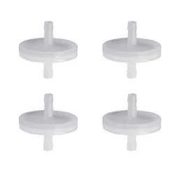 FERRODAY 5/16 Barbed Air Line Filter [4 PCS]- Sanitary Air Filter Air Line Fittings For Beer Brew Keg Air Filter For Homebrew White Air Filter For Fish Tank Translucent Plastic Gas Line Fitting