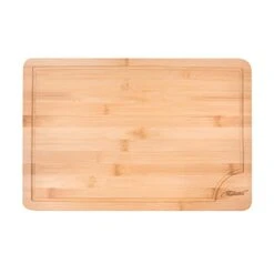 Bamboo Cutting Board Large 15 Inch, With Juice Groove, Handles On Both Sides For Easy Pick Up, Smooth Surface, For Kitchen And Party, Cut Raw Food Such As Meat, Beef And Chicken