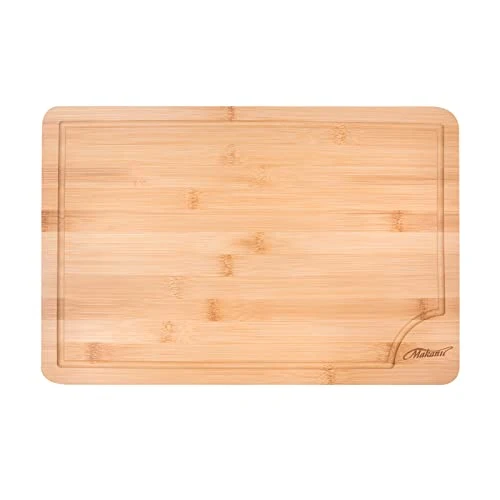 Bamboo Cutting Board Large 15 Inch, With Juice Groove, Handles On Both Sides For Easy Pick Up, Smooth Surface, For Kitchen And Party, Cut Raw Food Such As Meat, Beef And Chicken 1 Bamboo Cutting Board Large 15 Inch, With Juice Groove, Handles On Both Sides For Easy Pick Up, Smooth Surface, For Kitchen And Party, Cut Raw Food Such As Meat, Beef And Chicken